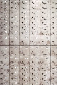 It would be great to move stress-free by locking all that anxiety in this image of mail lockers.