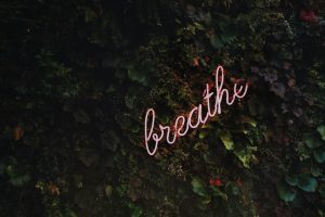 Image of the breathe in writing.