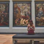 girl in a museum