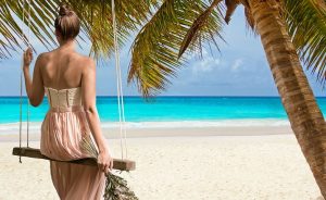 woman at a beach after hiring movers Miramar FL