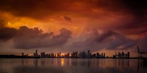 Miami skyline.