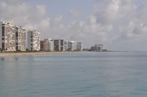 A row of high rises near the waterfront in Boca Raton