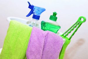 Use non-alcoholic cleaning supplies.