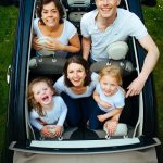 a family in a car