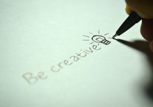Be creative written on paper
